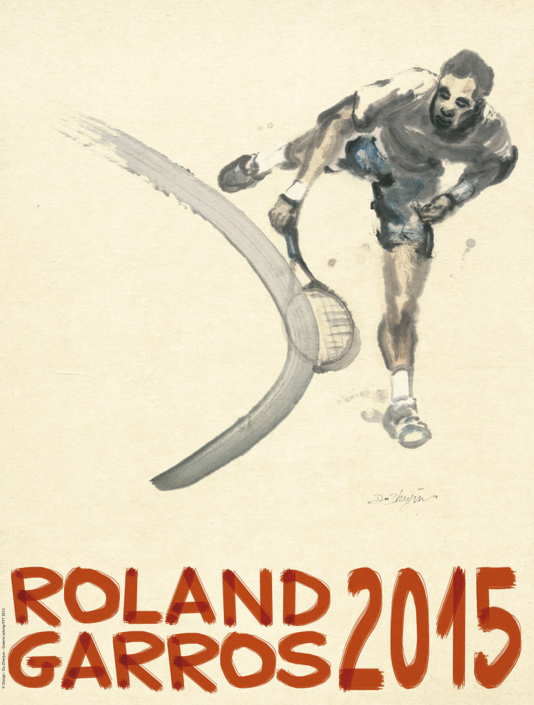 Affiche Roland Garros 2015 signée Du Zhenjun